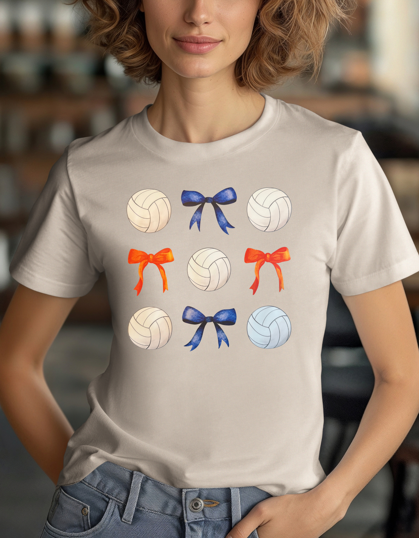 Orange and Blue Volleyball