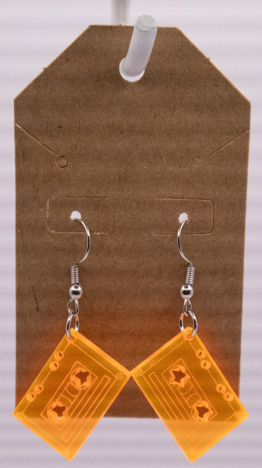 Orange Translucent Cassette Tapes